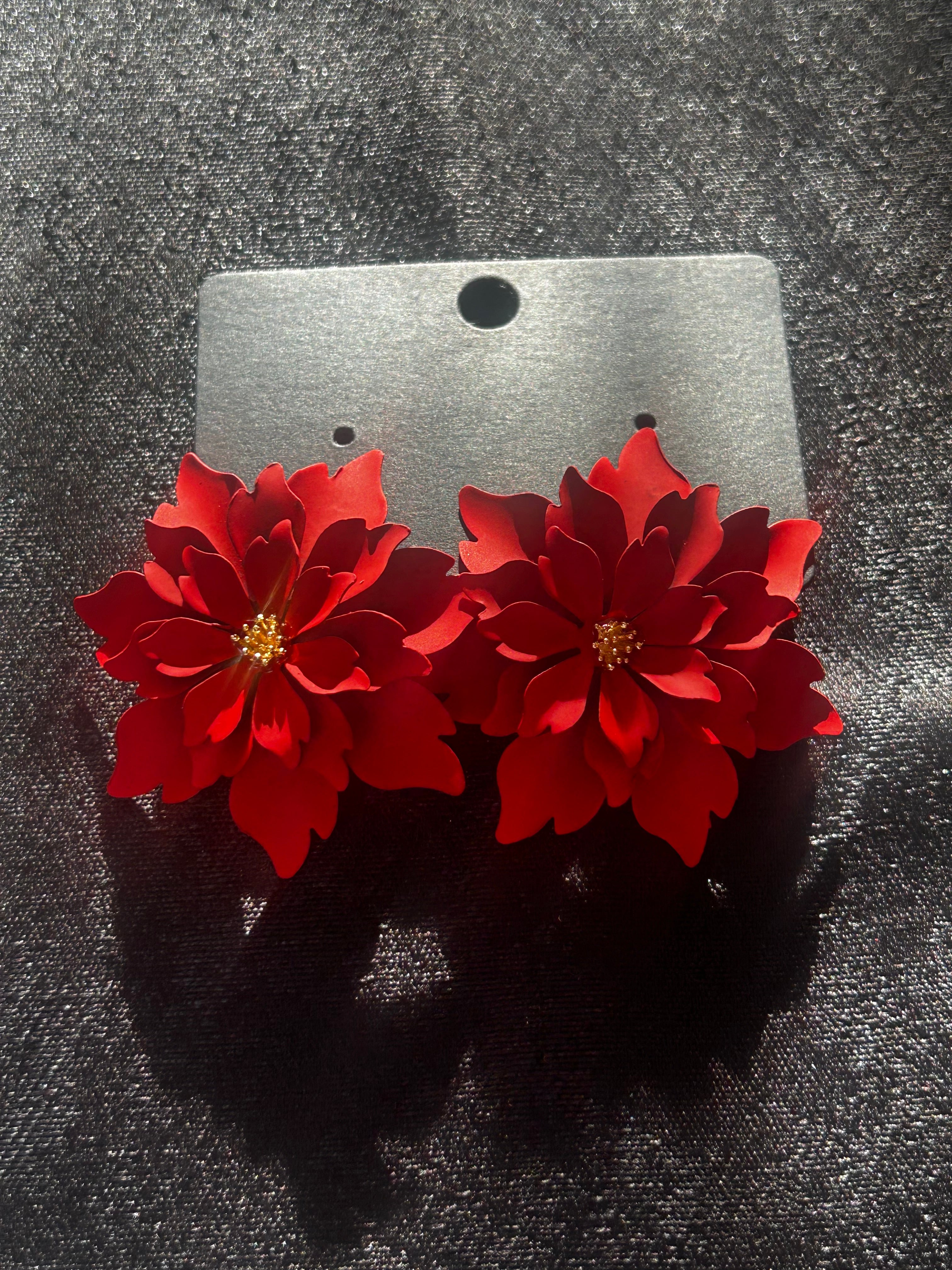 The Layered Poinsettia Earrings