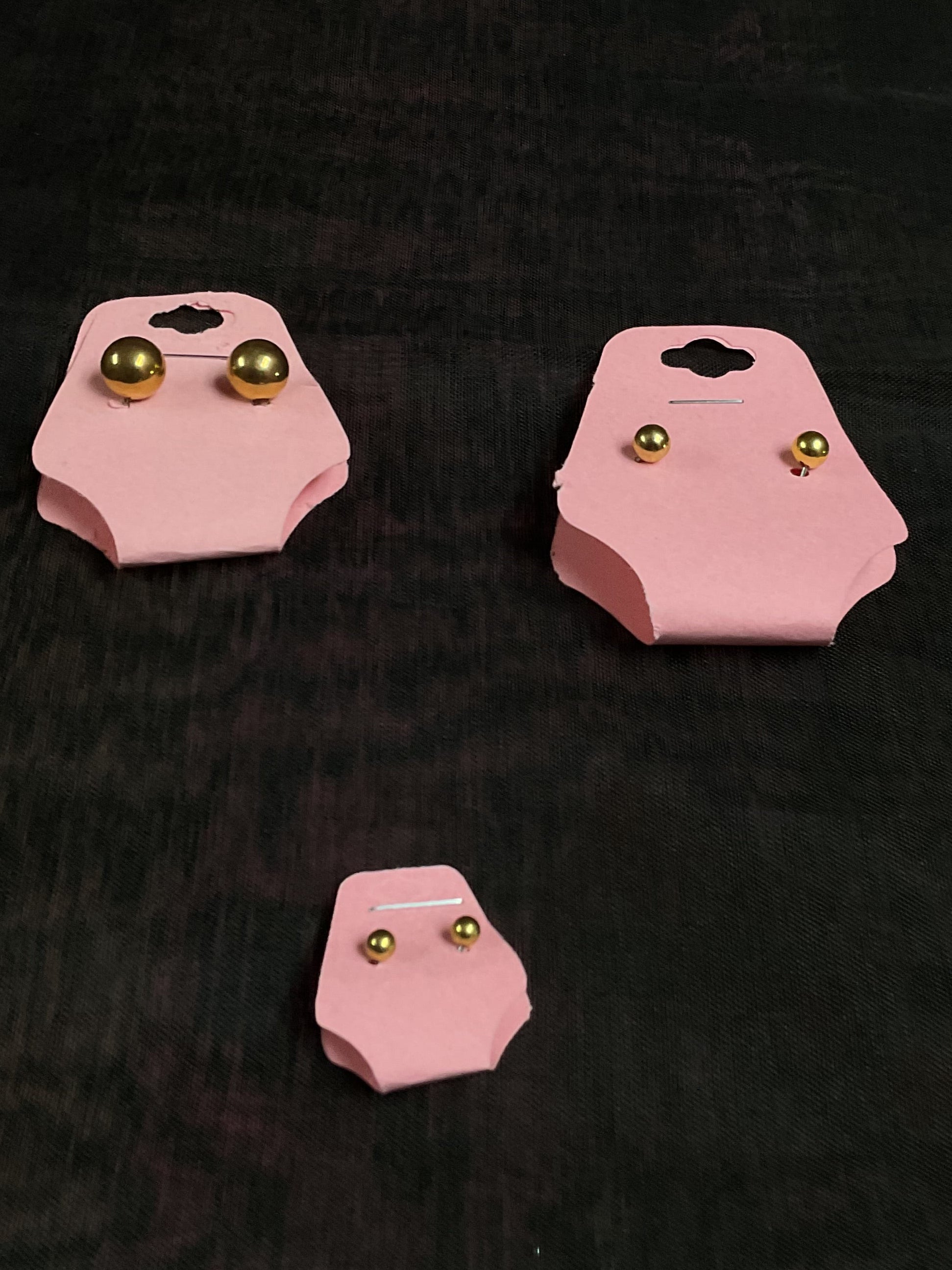 Polished Gold Ball Studs