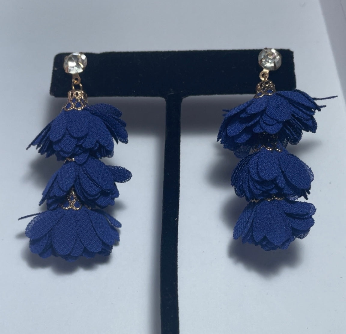 Flower Tassel Dangle Earrings